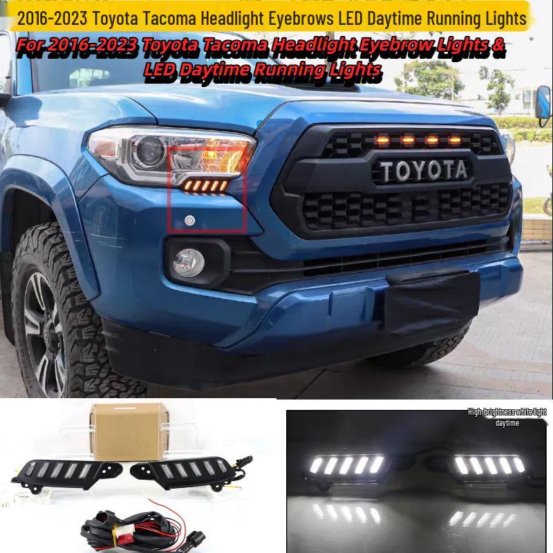 Совместимо с фарами, накладками на фары и дневными ходовыми огнями Toyota Tacoma 2016-2023 годов.
