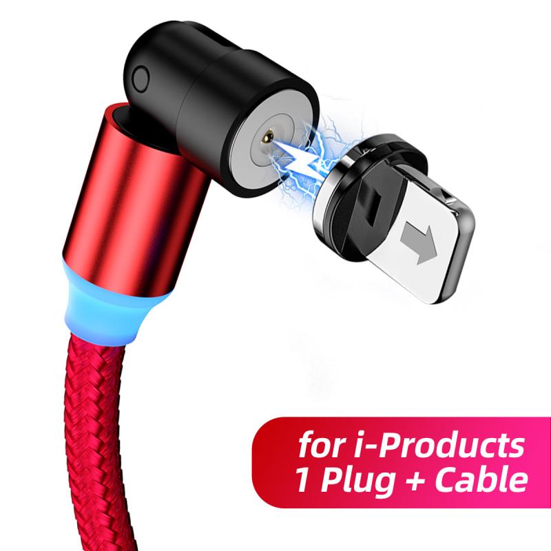 Магнитный зарядный кабель с вращением на 540°, USB-кабель типа C/Lightning, кабель для микрозарядки iPhone, IOS/Android