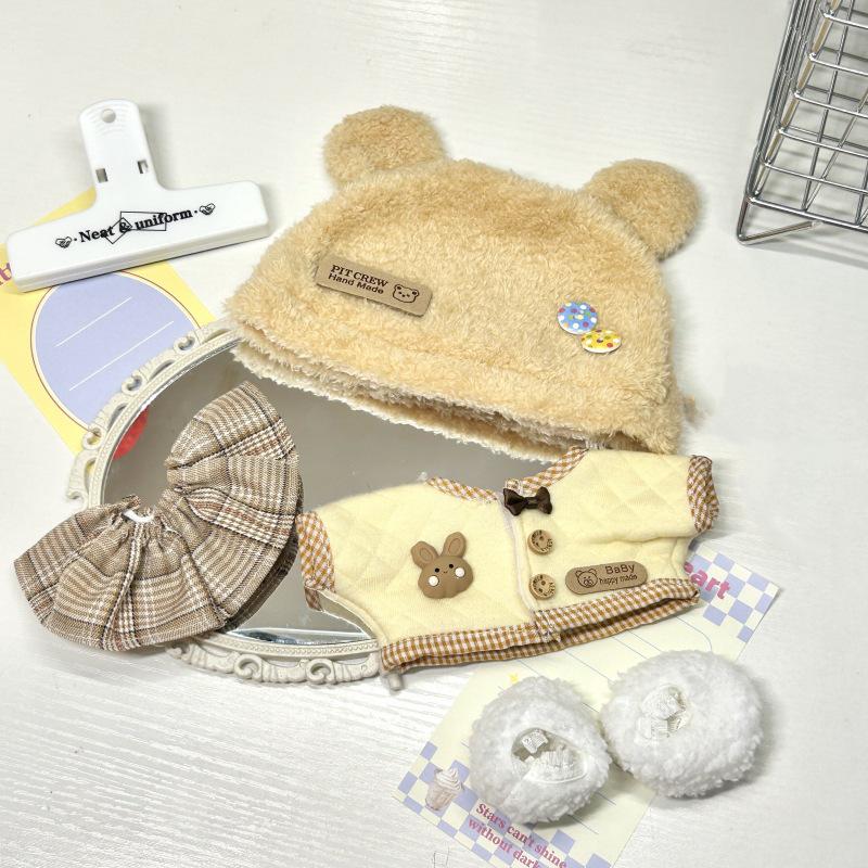 20cm Cotton Winter Doll Outfit - Cute Plush Clothing Set