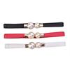 Women Elastic Waist Seal Belt Pearl For Dresses Skirt Waistbands Wasit Belt