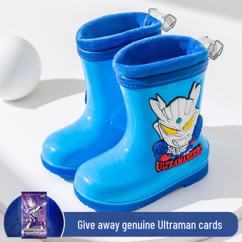 Нескользящие ПВХ резиновые сапоги Ultraman Tiga Zero для мальчиков 2-8 лет