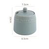 Porcelain Condiment Jar Container with Lid Spoon Ceramic Sugar Bowls Seasoning Box Salt Jars Tea Caddy for Kitchen Countertop
