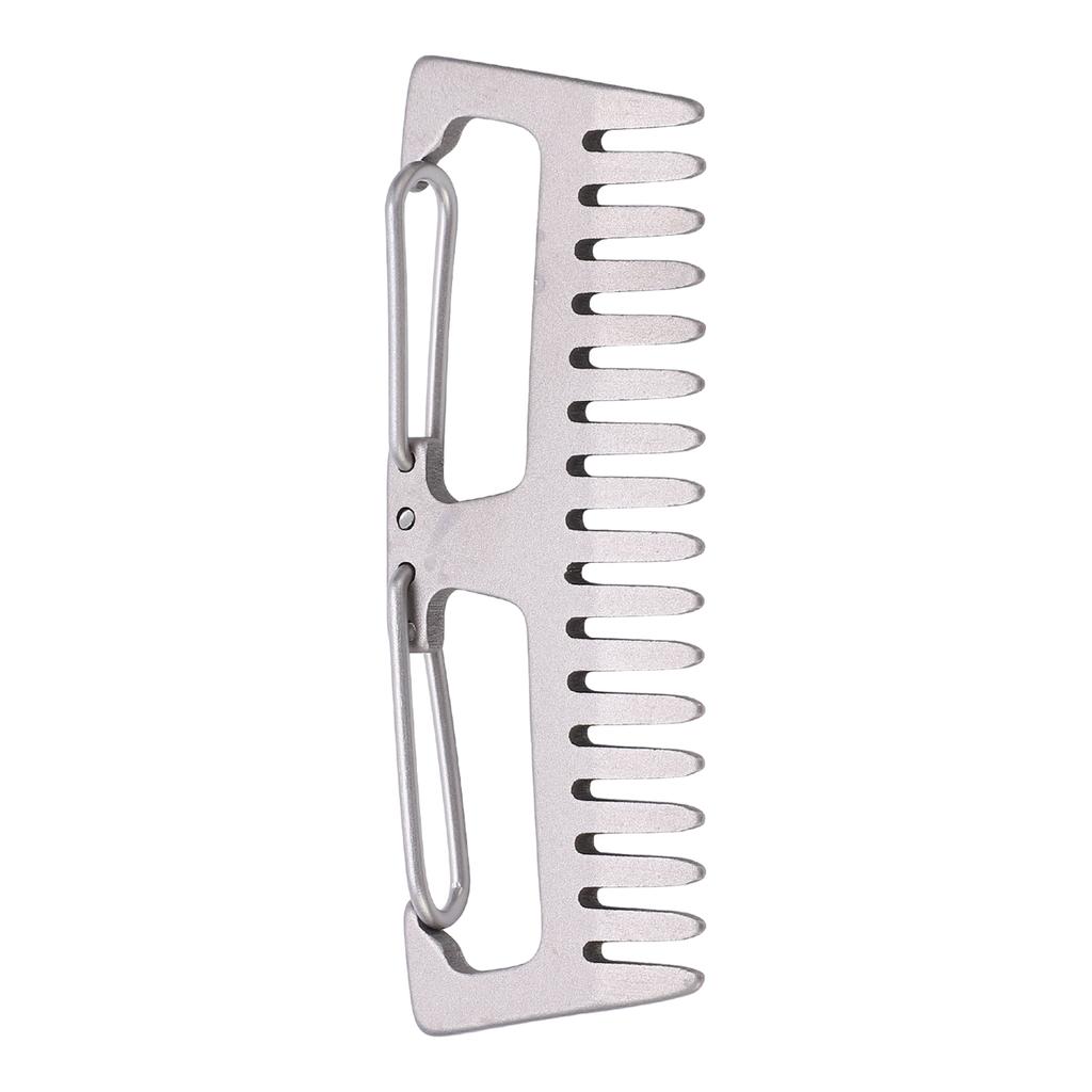 Расческа из титанового сплава для активного отдыха EDC портативная антистатическая легкая расческа с пряжкой для кемпинга