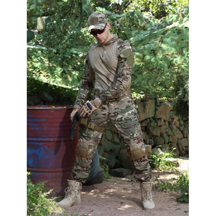 Военная форма Камуфляж Тактический Костюм Multicam Мужской Airsoft Боевая одежда для пейнтбола Походная рубашка Брюки-карго Одежда для охоты Снайпер