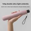 Ultra-Light 160g Sunscreen Pencil Umbrella, 108cm, Black, Dual-Purpose for Sun and Rain, UPF 50+, Gift Box Included
