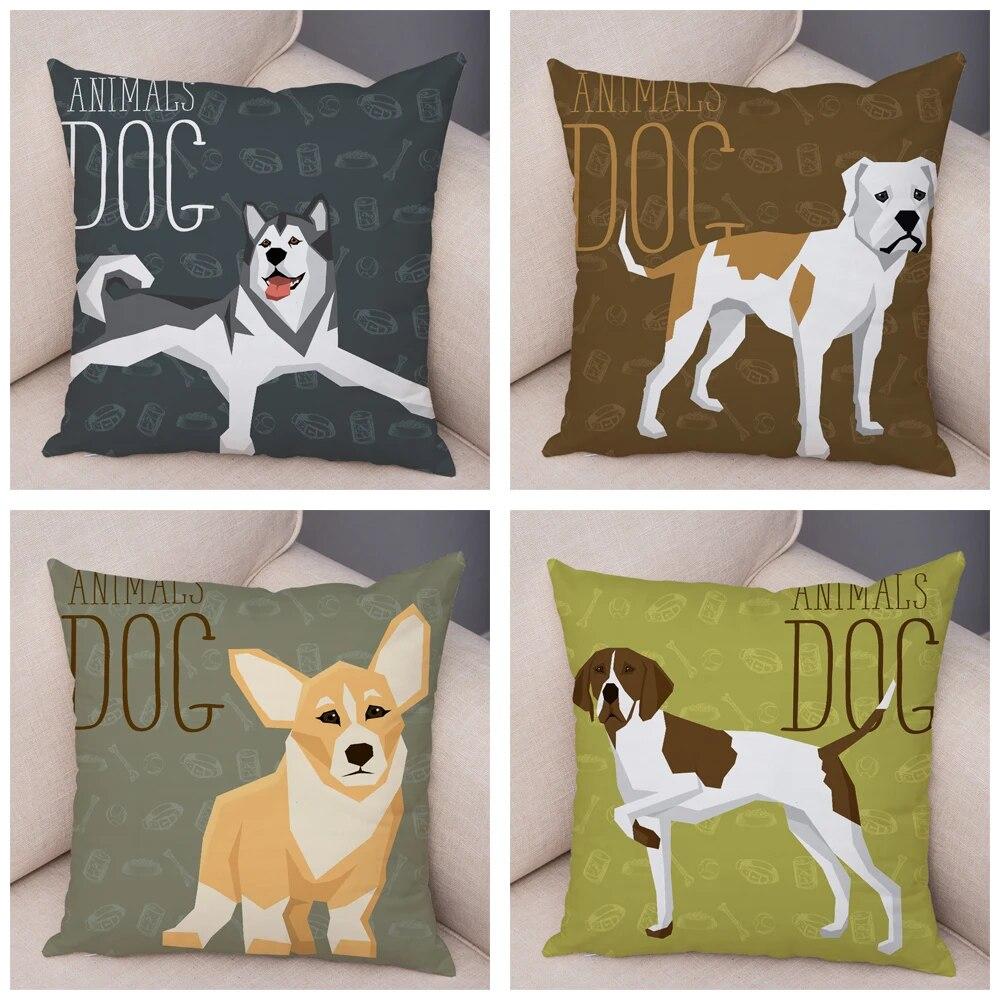 Диван домашняя наволочка цвет шнауцер далматинец наволочка декоративная мультяшная собака домашнее животное