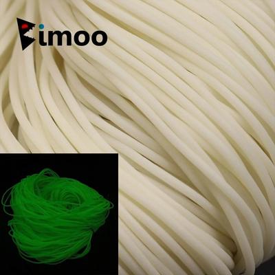 Светящаяся трубка для рыбалки Bimoo, белая трубка из мягкой резины с защитой от намотки, светящаяся трубка для ночной рыбалки