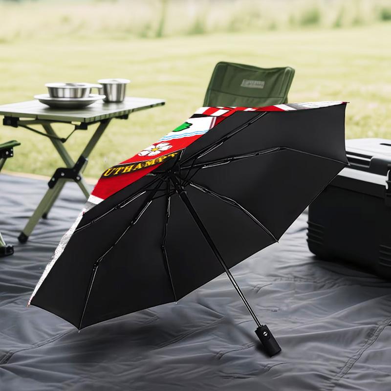 1PC Fc Crest Design Printed Umbrella Folding umbrella, automatic umbrella 8-Frame for Travel, camping Fan gifts Christmas Gifts