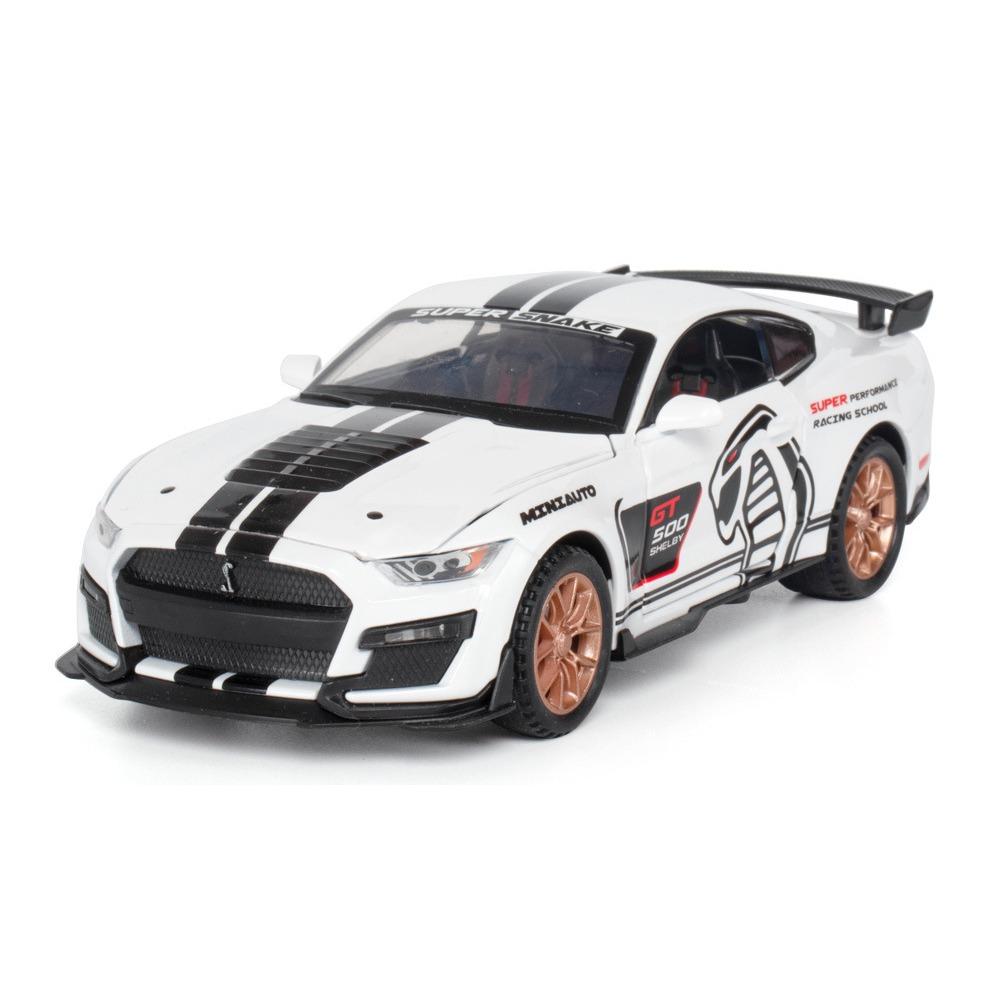 1/32 Ford Mustang Shelby GT500 литой спортивный автомобиль имитационная модель литая металлическая модель автомобиля звук и свет коллекционные игрушки для мальчиков