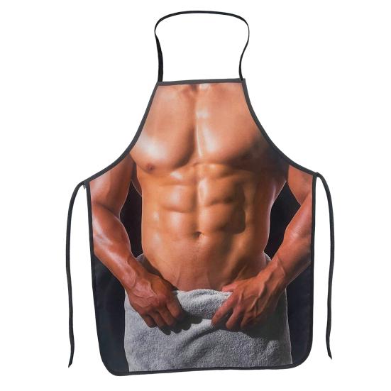 Funny Sleeveless Apron for Men Creative Cooking Apron with Adjustable Waist Ties White Elephant Gifts Holiday Aprons