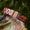 Деревянные часы Wooden Time для женщин 35 мм, легкие, из натурального сандалового дерева, кварцевые, повседневные, деловые, подарок, красный