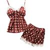 2023 Pajamas Women's Camisole Shorts Suit Lace Trim Pajama Set