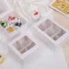 WTEMPO 10PCS Transparent Window Cupcake Packing Boxes White Dessert Pastry Storage Boxes Wedding Festival Party Gift Boxes