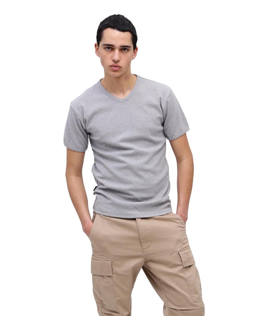 AVIREX DAILY RIB V-NECK TEE 6143501 men's XL grey