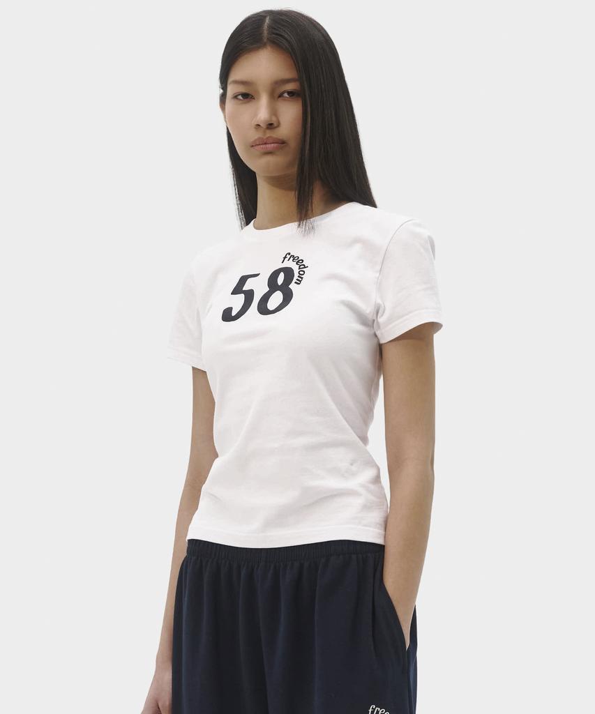TAKEASY Women'S No. 58 Logo Short Sleeve (White)