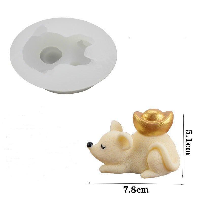 3D силиконовая форма для мыши, форма для помадки, торта, шоколада для изготовления свечей, сделай сам, полимерные формы ручной работы для гипса, восковая форма