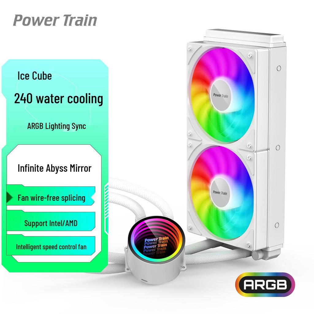 240 Водяной радиатор ARGB с интеллектуальным вентилятором с регулируемой скоростью и многоплатформенной совместимостью