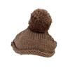 Hat with Soft Ball Knitted Thickened Warm Solid Color Fixing String Comfortable To