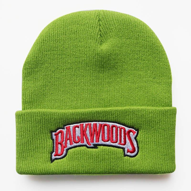 Autumn and winter letters for men and women BACKWOODS Warm knitted hat with embroidery for students, pullover hat