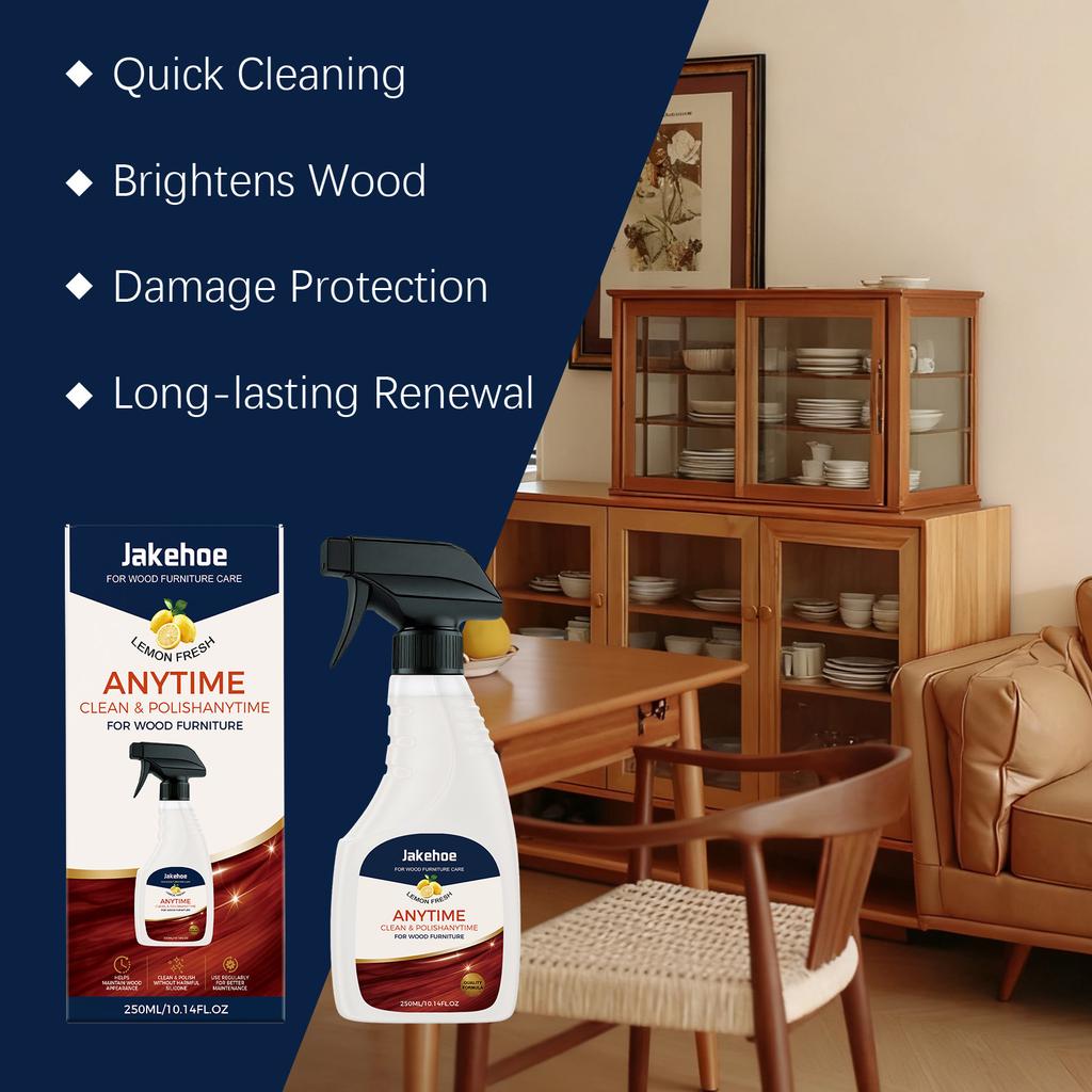 JAKEHOE Wood Cleaner and Polish All-in-One Furniture Care Dusting Restore Shine