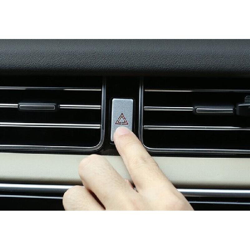17-21 Trim Mergency Light Switch Control Silver Aluminum For Range Rover Velar