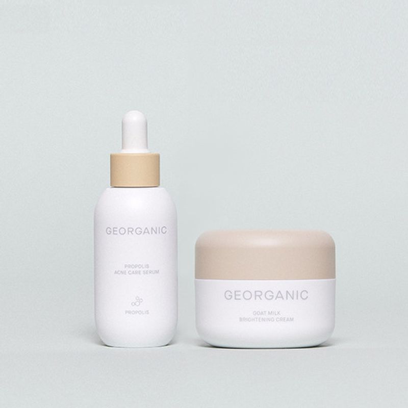 GEORGANIC Отбеливающий набор для ухода за проблемной кожей, 2 предмета