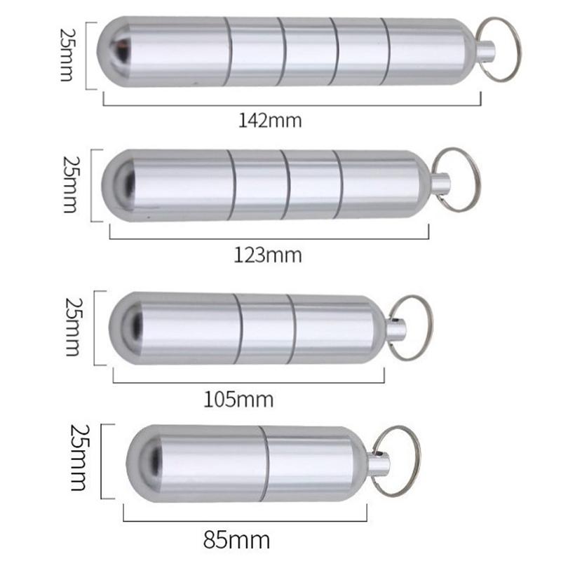 Многосекционная съемная бутылочка с лекарством из алюминиевого сплава, герметичный держатель для зубочисток, водонепроницаемый картридж с лекарством, брелок, подвесная бутылка