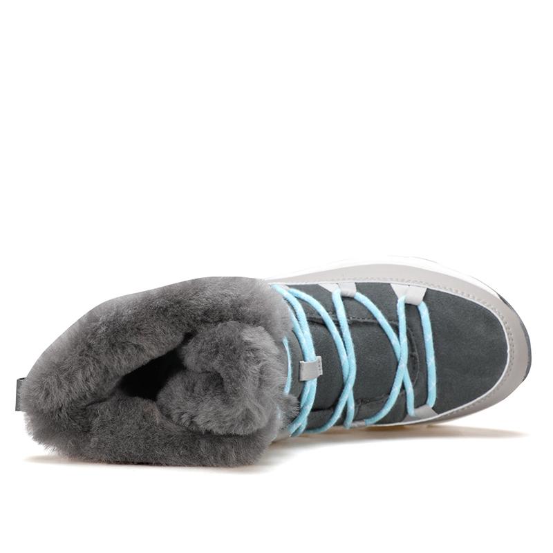 HUMTTO Шерстяные зимние сапоги женские из натуральной кожи уличные ботильоны для женщин зимняя повседневная теплая женская спортивная обувь