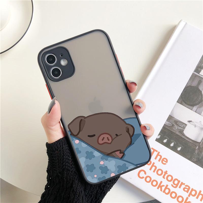 Милый розовый мультяшный чехол-свинка для iPhone 17 16 14 15 11 13 12 Pro Max Mini Для iPhone X XS XR 16 15 14 Plus Мягкие задние крышки