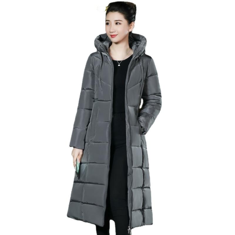Women Winter Hooded Warm Coat Slim Cotton Padded Basic Jacket Female Long Outwear