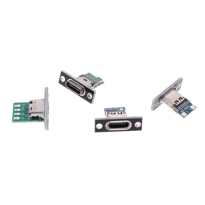 Разъем Зарядки USB Type C Розетка Коннектор 2-контактный 2P 4P Водонепроницаемый Разъем на Плате с Пайкой Разъем Мама