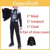 Vader Darth Costume Kids Jumpsuit Jedi Suit Cape Mask Girls Cosplay