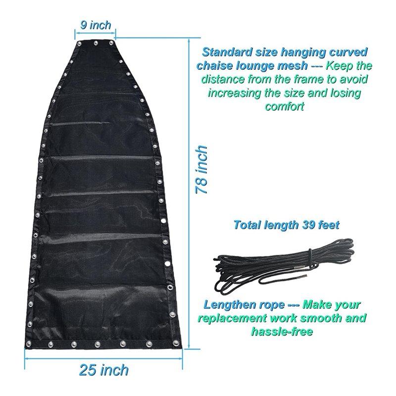 Good-Waterproof Replacement Mesh With Rope Chair Replacement Fabric For Patio Curved Hanging Lounge Chair Swinging Chair