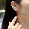 Minimalist Geometric Triangle Moissanite Stud Earrings Women Sterling Hypoallergenic Jewelry