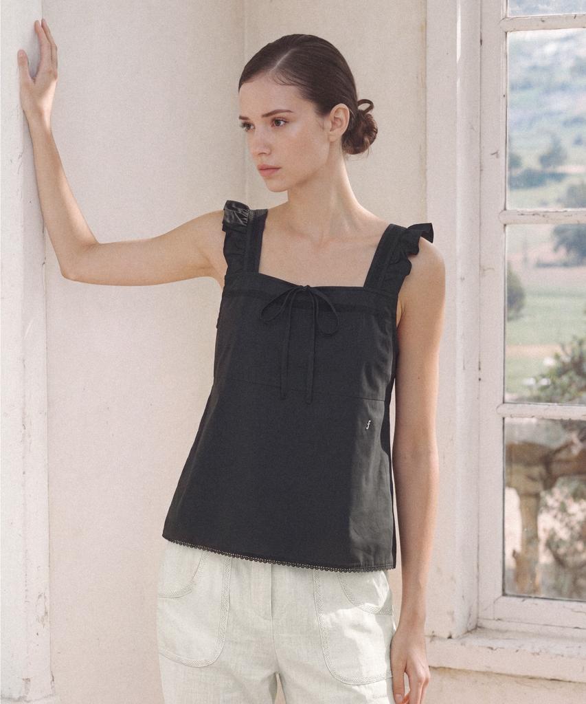 FOLNUA Merline Ruffle Blouse (Black)
