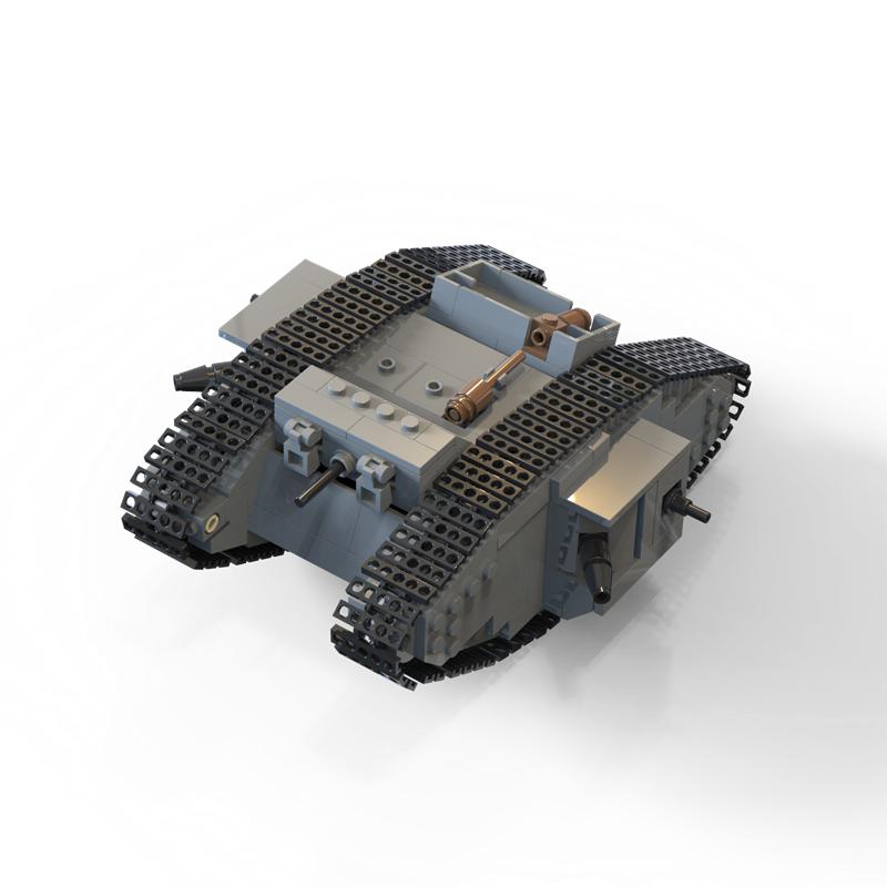 Набор Строительных Блоков MOC Военный Танк Mark IV Тяжелый Танк Транспортное Средство Конструктор DIY Кирпичики Игрушки Рождественские Подарки для Взрослых