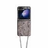Применимо к чехлу для телефона Samsung Galaxy Z Flip6, серебряный кожаный чехол со стразами для складного телефона Z Flip 4/5-го поколения