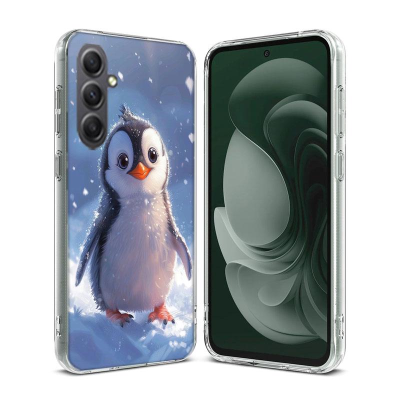 Cute Little Penguin Phone Case for Samsung A16 A26 A36 A56 A17 A37 A57 A07 A06 A02S A03 A04S A05S Galaxy Note 20 10 A50S A71 A51