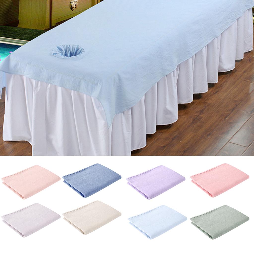 Beauty Salon Massage SPA Couch Cover Soft Cotton Bed Cover With Face Breath Hole