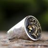 2026 Vintage New Fashion 316L Stainless Steel 3D  Lion Head Ring High Polished Men's Animal Jewelry Wholesale