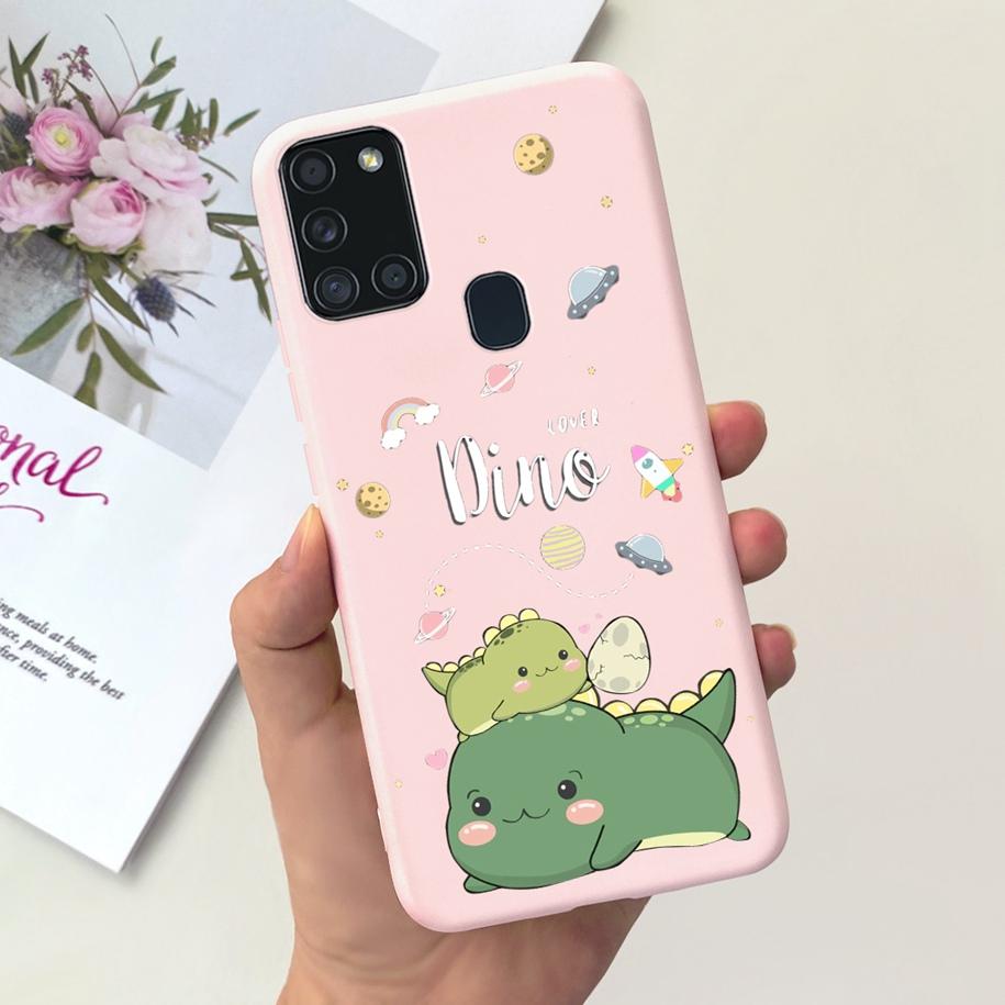 Чехол для Samsung A21S SM-A217F A 21S Задняя крышка Модный Цветочный Мультяшный Мягкий Силиконовый ТПУ Чехол для Телефона Для Samsung Galaxy A21s Capa