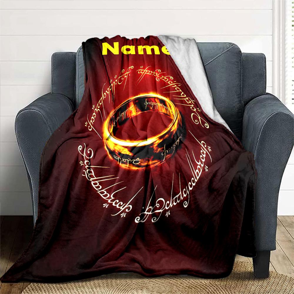 Customiz Name Personality The Fellowship of the Ring Blanket Soft &Warm Sofa Office Bed Travel Lunch Break Blanket, Gift Suitable All Seasons