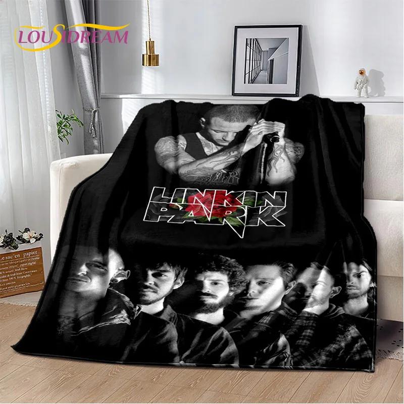 Retro Rock Band 3D L-Linkin Park Soft Flannel Blanket for Beds Bedroom Sofa Picnic,Throw Blanket for Cover Outdoors Leisure Gift