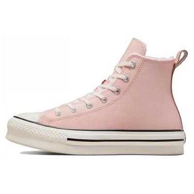 Chuck Taylor All Star Lift Platform High GS Sherpa — Детские кроссовки Pink Sage Vintage-White Black A06796C