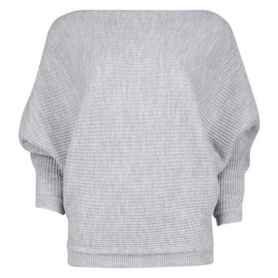 Женский трикотаж в рубчик с вырезом «лодочка» и крылом летучей мыши, осень-зима, однотонный свободный свитер, топ, уличная одежда