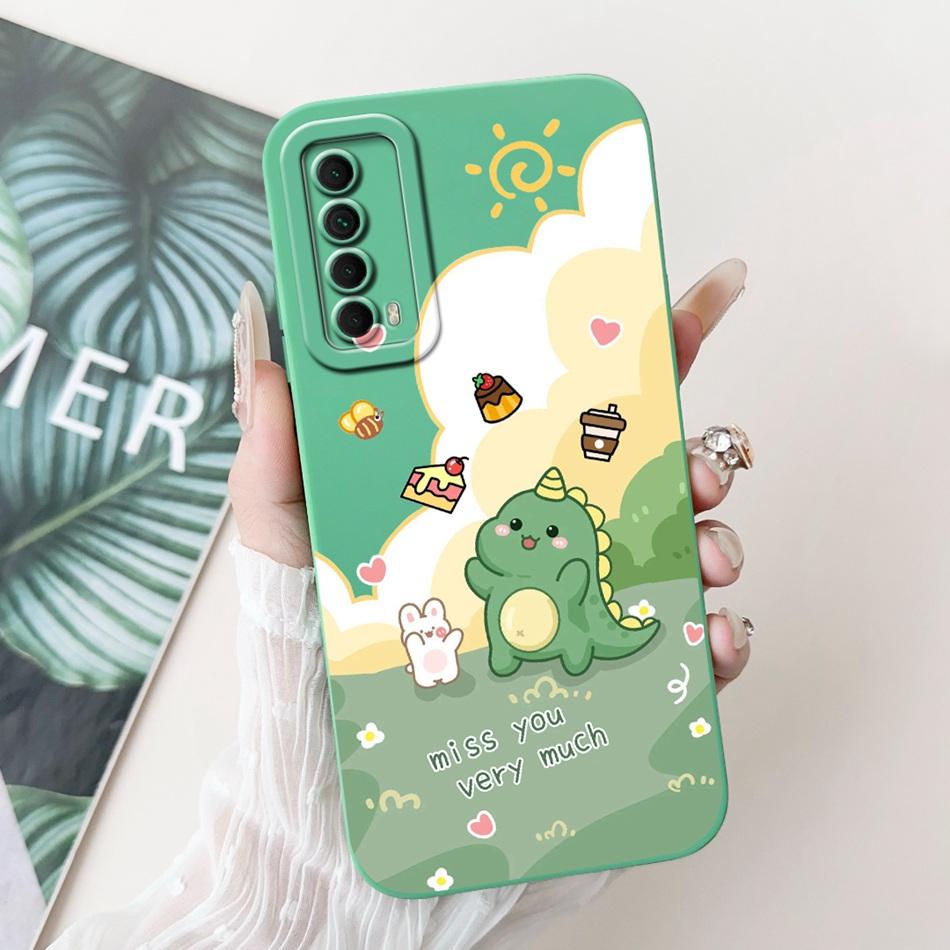 For Huawei P Smart 2021 Case Huawei Y7a PPA-LX3 PPA-LX2 PPA-LX3 Cute Panda Rabbit Soft Silicone Shockproof Phone Cases