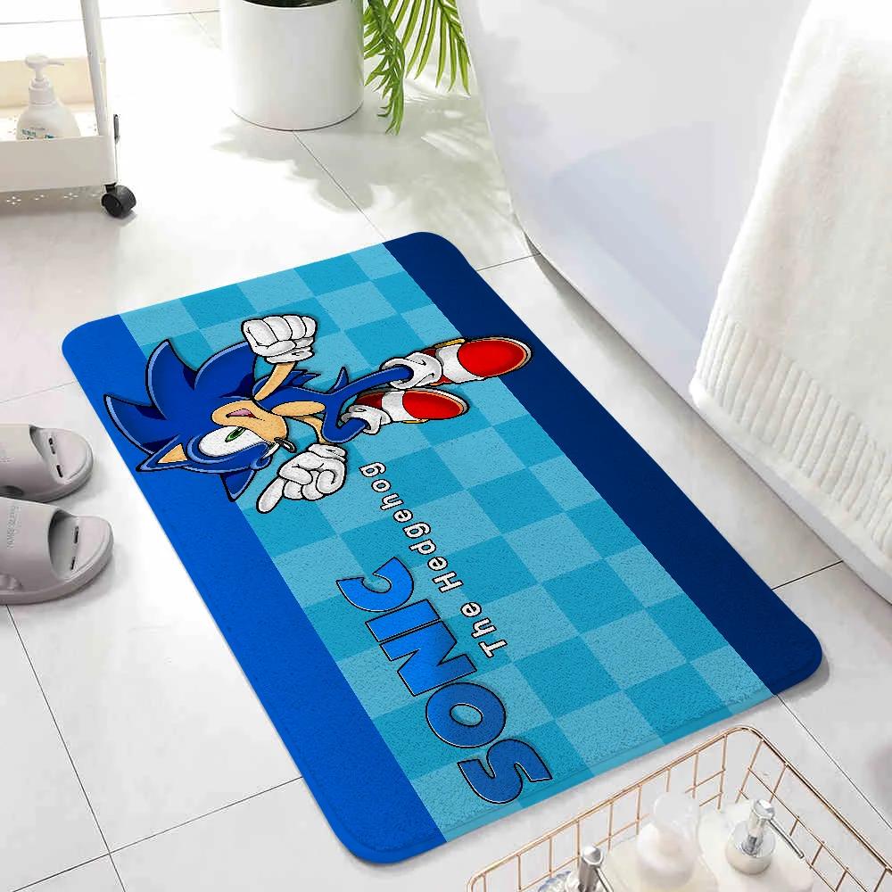 S-Sonic Cartoon Floor Mat For Living Room Sofa Floor Cushions Modern Soft Fluffy Home Rug For Children's Bedroom Play Carpet