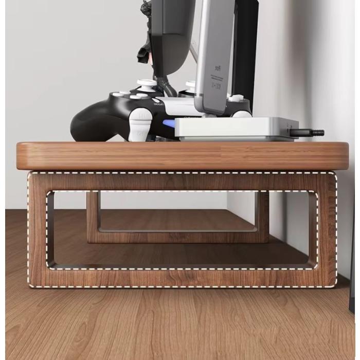 Wooden Monitor Stand Riser Computer Stands Solid Wood Desktop Organizer Rack  for Computer Laptop PC TV