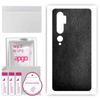 apgo Protective Skin Sticker for the Back Compatible with Xiaomi Mi Note 10, Wrap Film, Foil, Vinyl - Pattern Black Leather