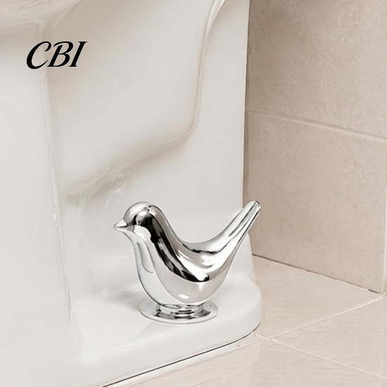 Decorative Ceramic Toilet Accessory 2PCS Bird Screw Covers, Bolt Caps, Modern Anti Slip Cover Style Universal Fit Caps for Home Bathroom Renovation